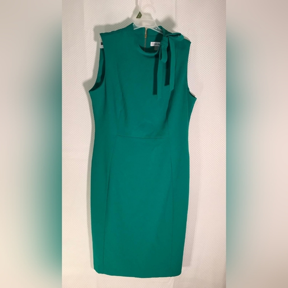 Calvin Klein | Dresses | Calvin Klein Green Sleeveless Sheath Mini Dress |  Poshmark